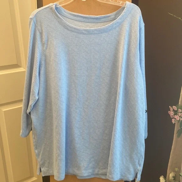 NWT Croft & Barrow intimates blue pajama top 2X - Picture 1 of 5